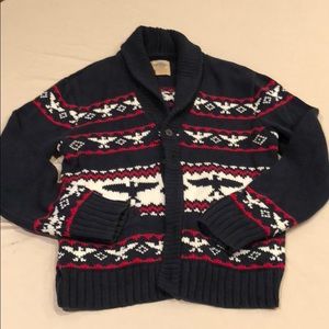 Men’s collared woven knit sweater salt valley